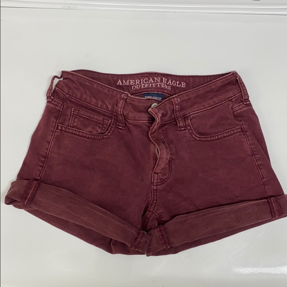 AEO Twill Midi shorts size 0 super stretch